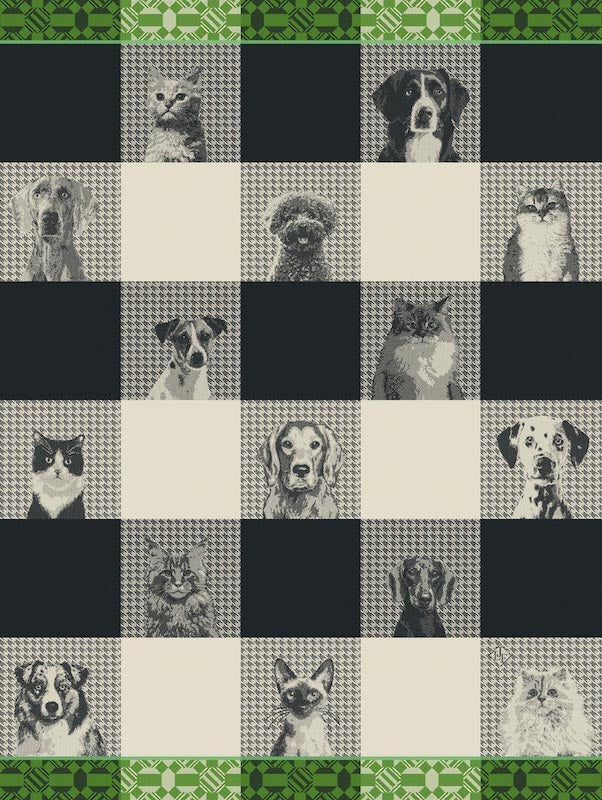 Truffes Tea Towel Black