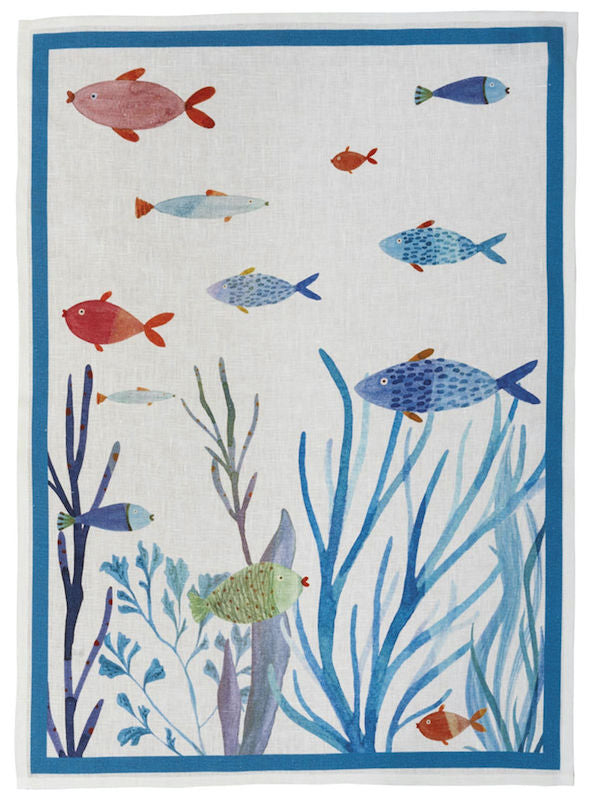 Poseidon Kitchen Towel Turchese