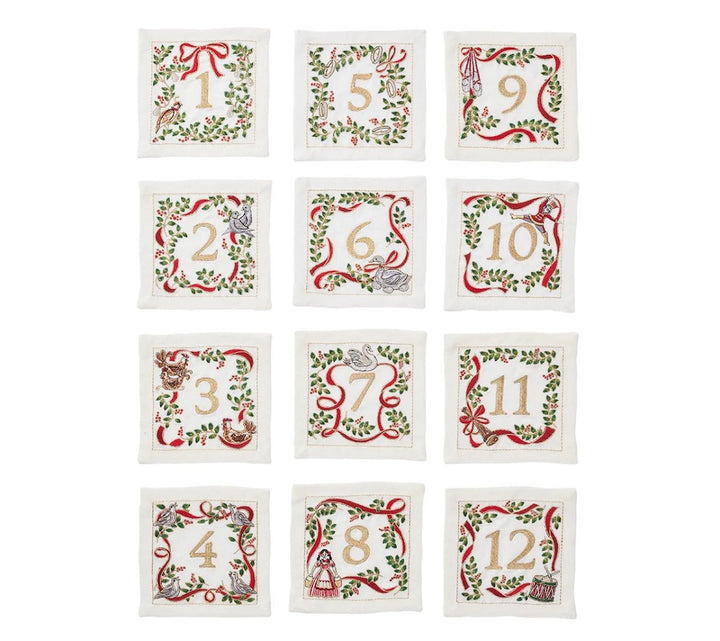 Xmas Carol Cocktail Napkins