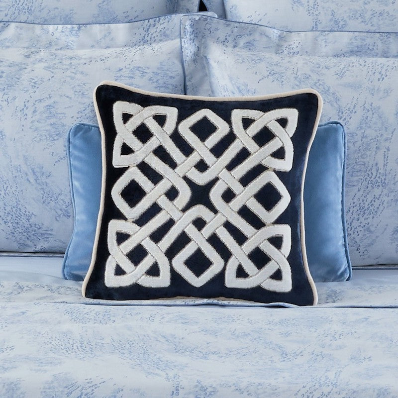 Entrelac Decorative Pillow Marine