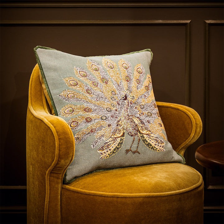 Voliere Decorative Pillow Celadon