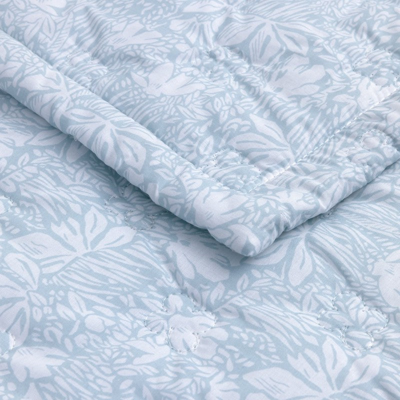 Capri Quilted Coverlet Aqua