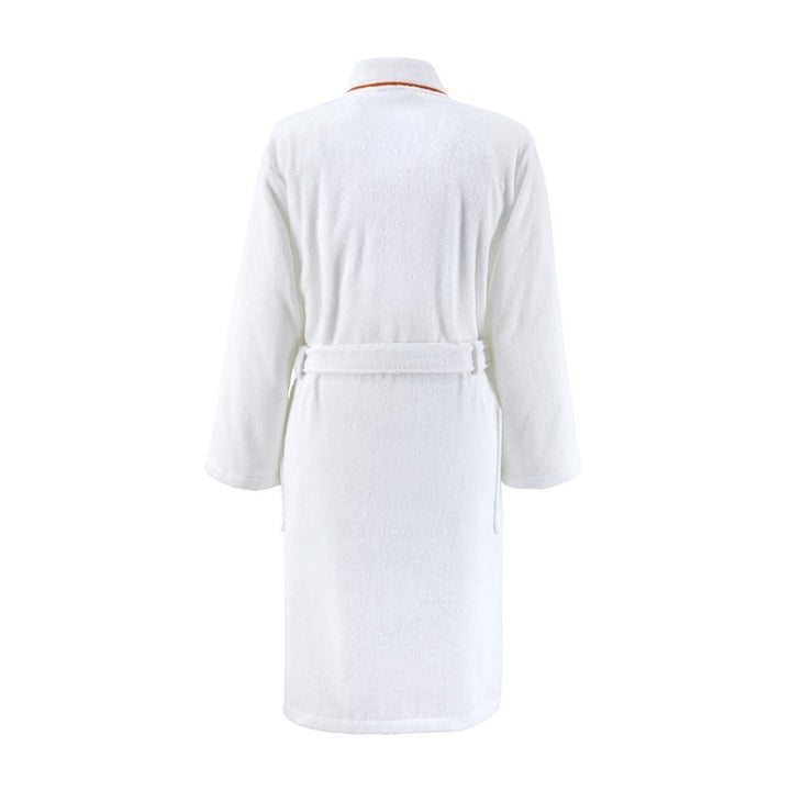 Croisiere Bathrobe White and Orange