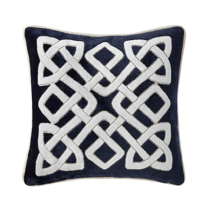 Entrelac Decorative Pillow Marine