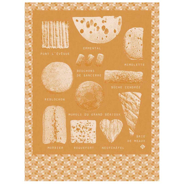 Fromages Tea Towel Orange